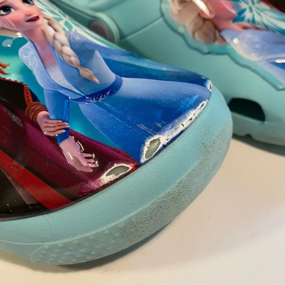 Crocs Frozen 2 Ice Blue 206804-ICBL kids shoes Size 1 Elsa Anna